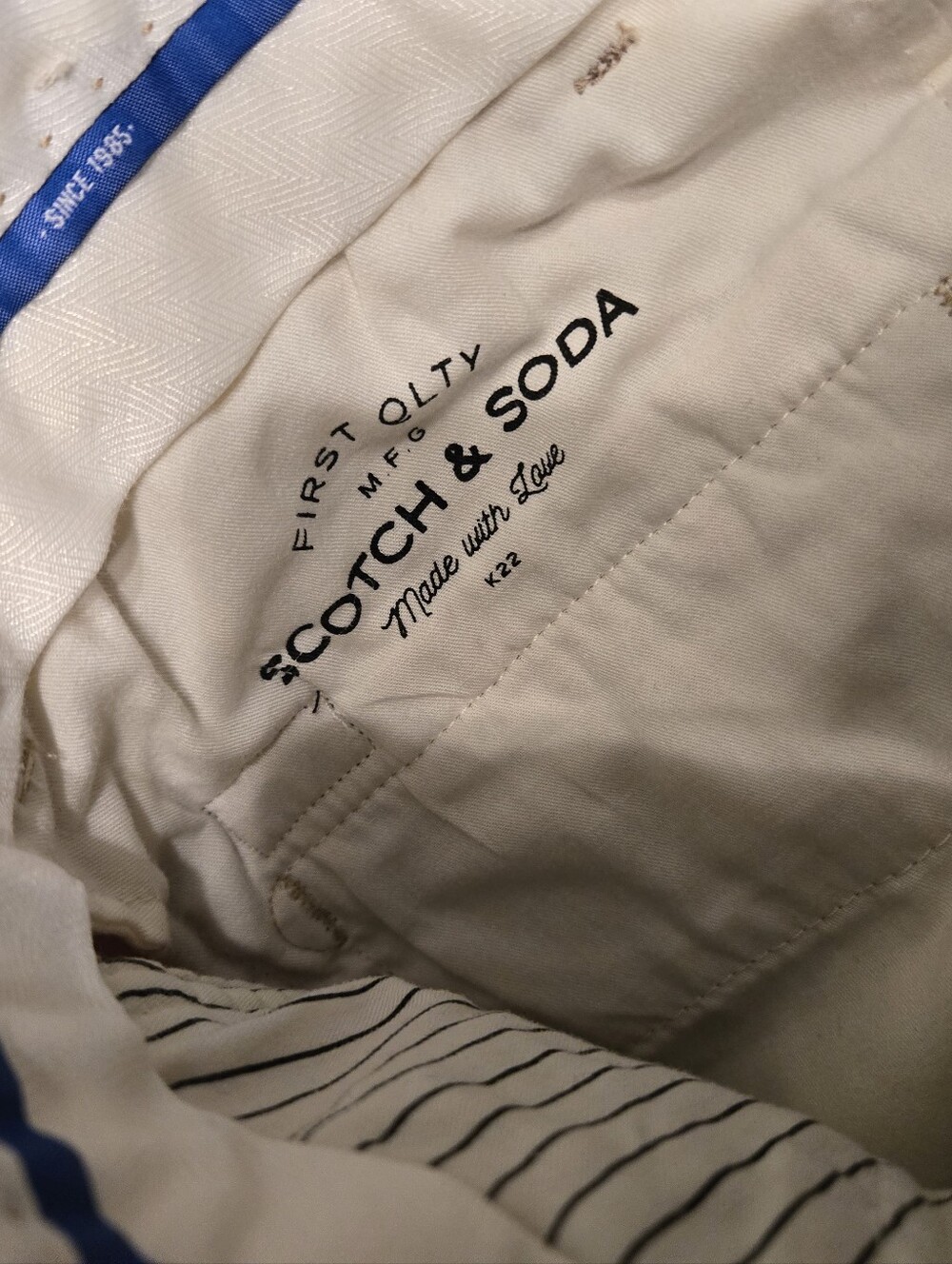 Scotch & Soda Tan Chino Pants with Branded Patch - Picture 12 of 16